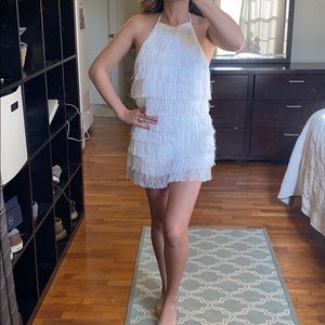 White fringe dress